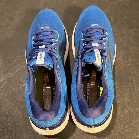 Brooks Glycerin 18 Shoes Mens Size 12 Blue Running Cushioned Athletic Sneakers - Picture 8 of 10